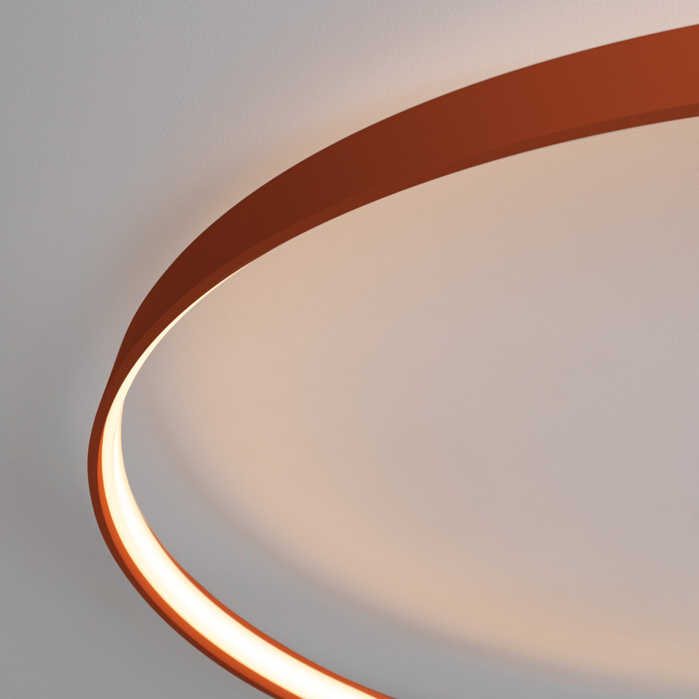 Plafond "RIO 55" 3000K – Deckenleuchte in Roter Ocker | Dexity Lichtdesign