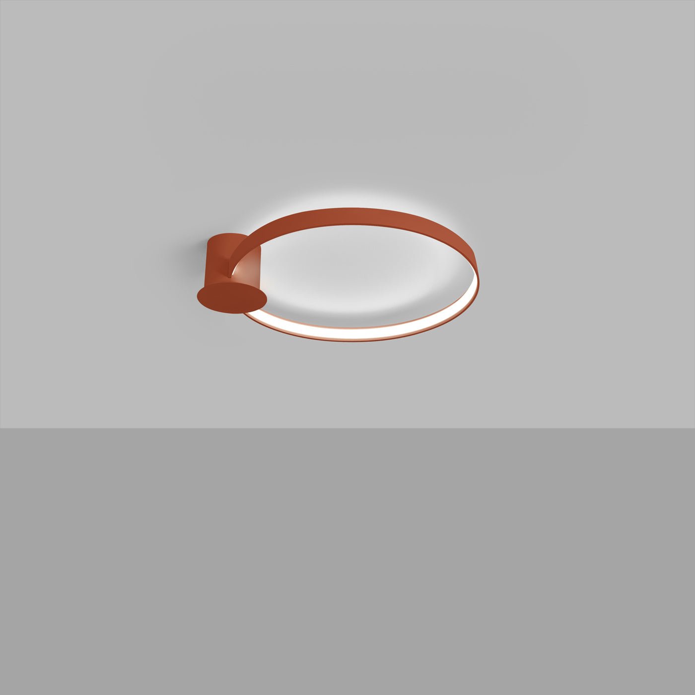 Plafond "RIO 55" 4000K – Deckenleuchte in Roter Ocker | Dexity Lichtdesign