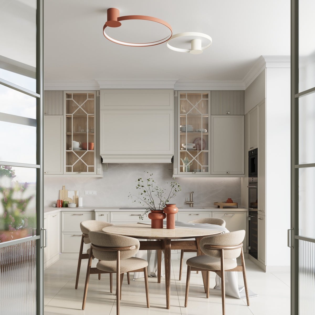 Plafond "RIO 78" 4000K – Deckenleuchte in Roter Ocker | Dexity Lichtdesign