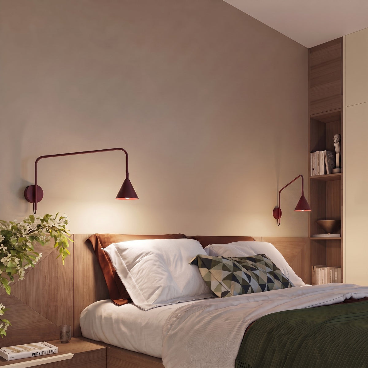 Wandleuchte "NOX 1" mit Wandanschluss und Schalter