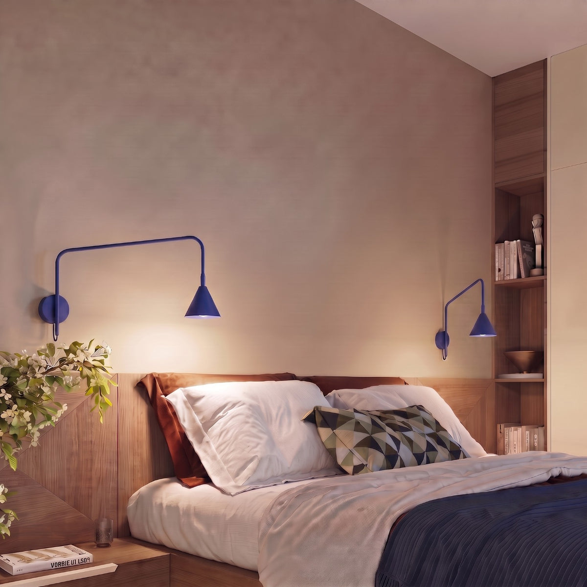 Wandleuchte "NOX 1" mit Wandanschluss und Schalter
