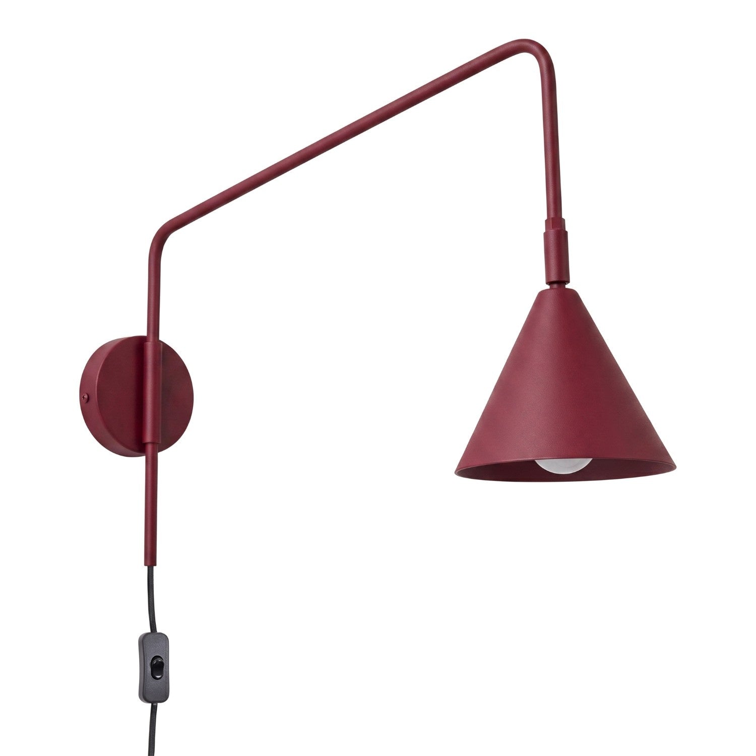 Wandleuchte "NOX" mit Stecker und Kabelschalter