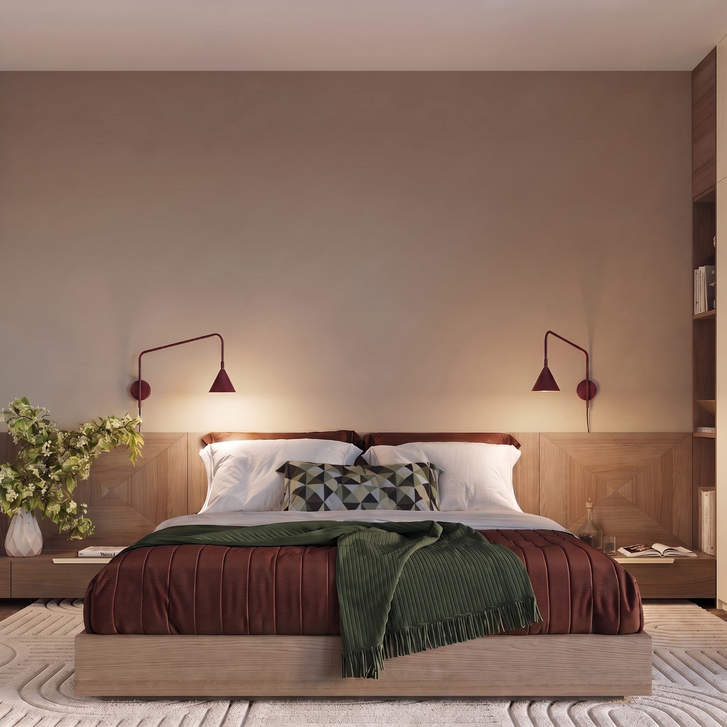 Wandleuchte "NOX" mit Stecker und Kabelschalter