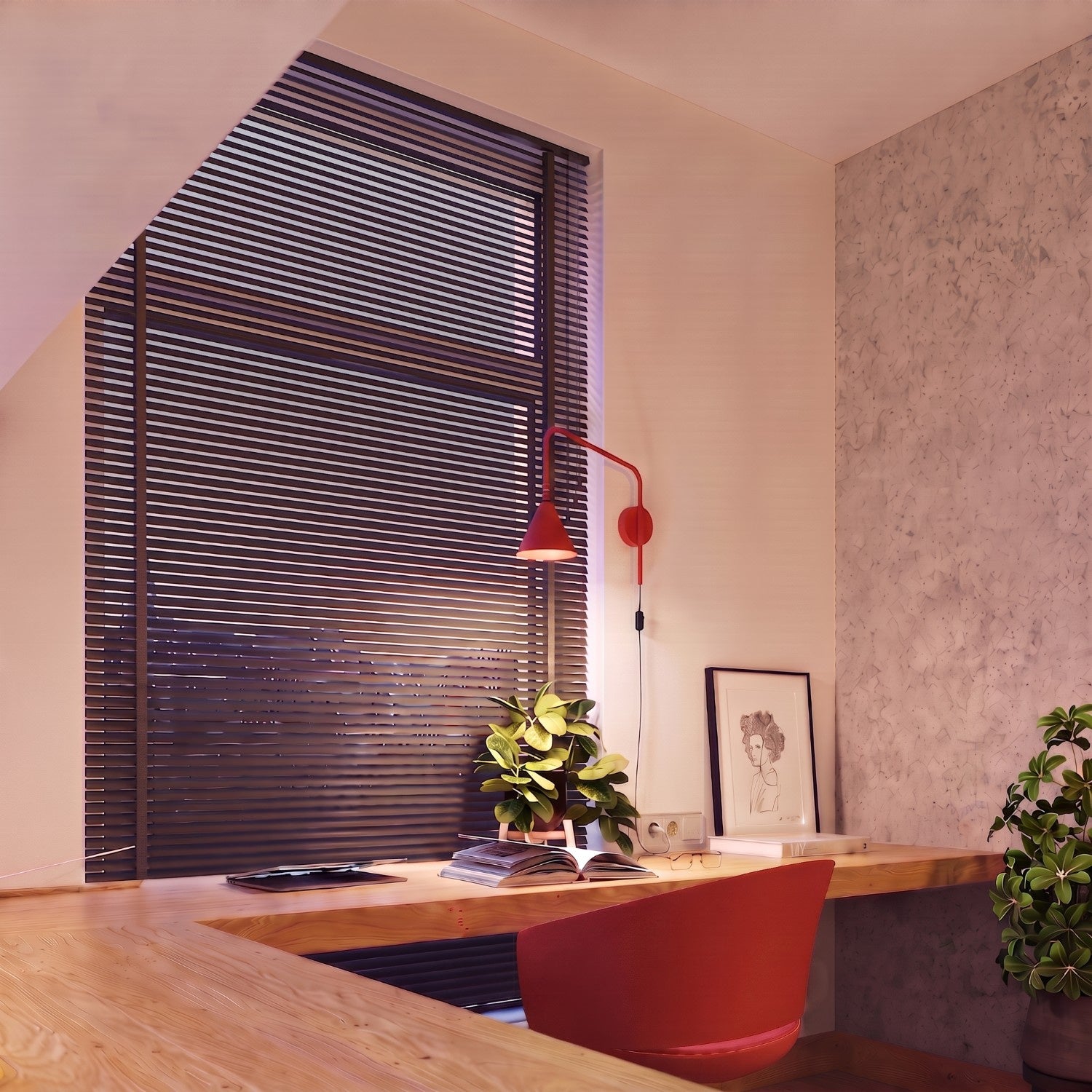 Wandleuchte "NOX" mit Stecker und Kabelschalter