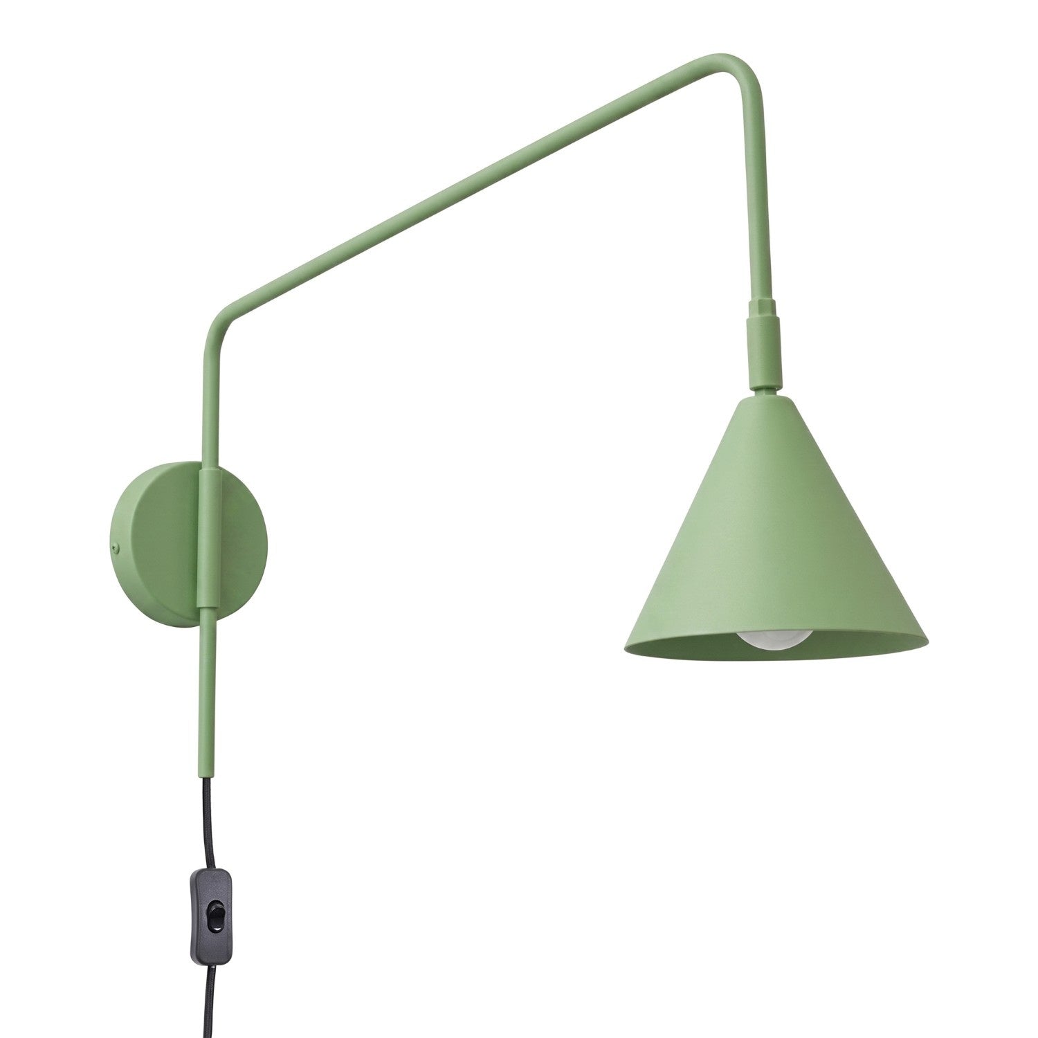Wandleuchte "NOX" mit Stecker und Kabelschalter