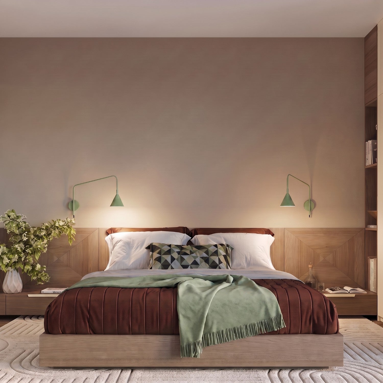Wandleuchte "NOX" mit Stecker und Kabelschalter