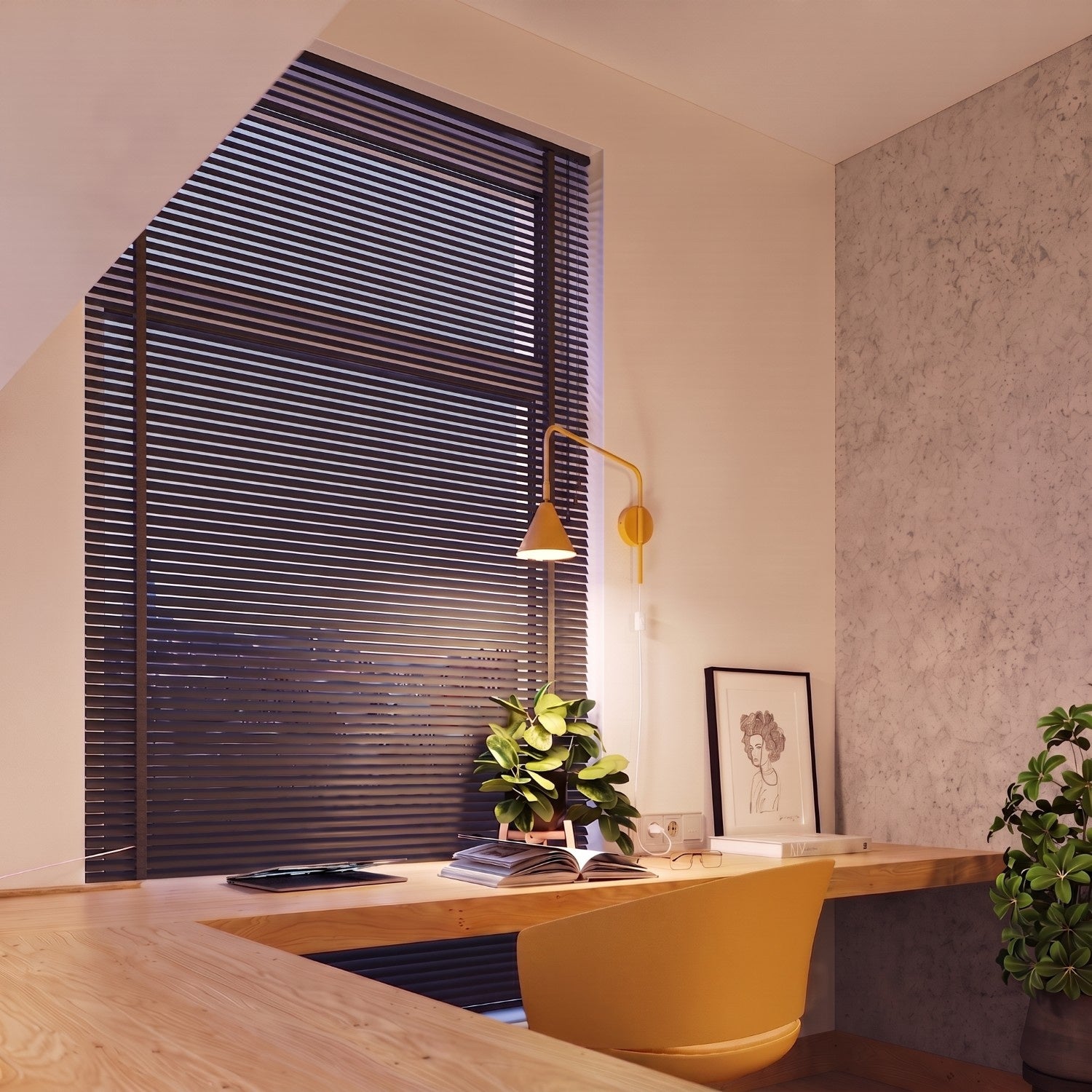 Wandleuchte "NOX" mit Stecker und Kabelschalter