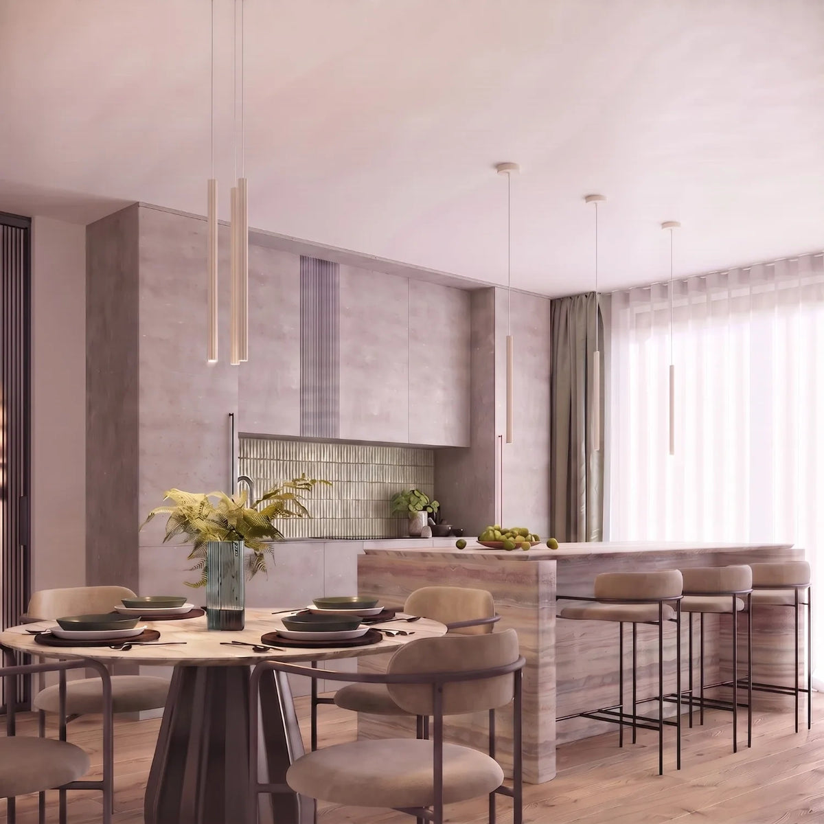 Pendelleuchte "CORA 1" – Pendelleuchten in Beige | Dexity Lichtdesign
