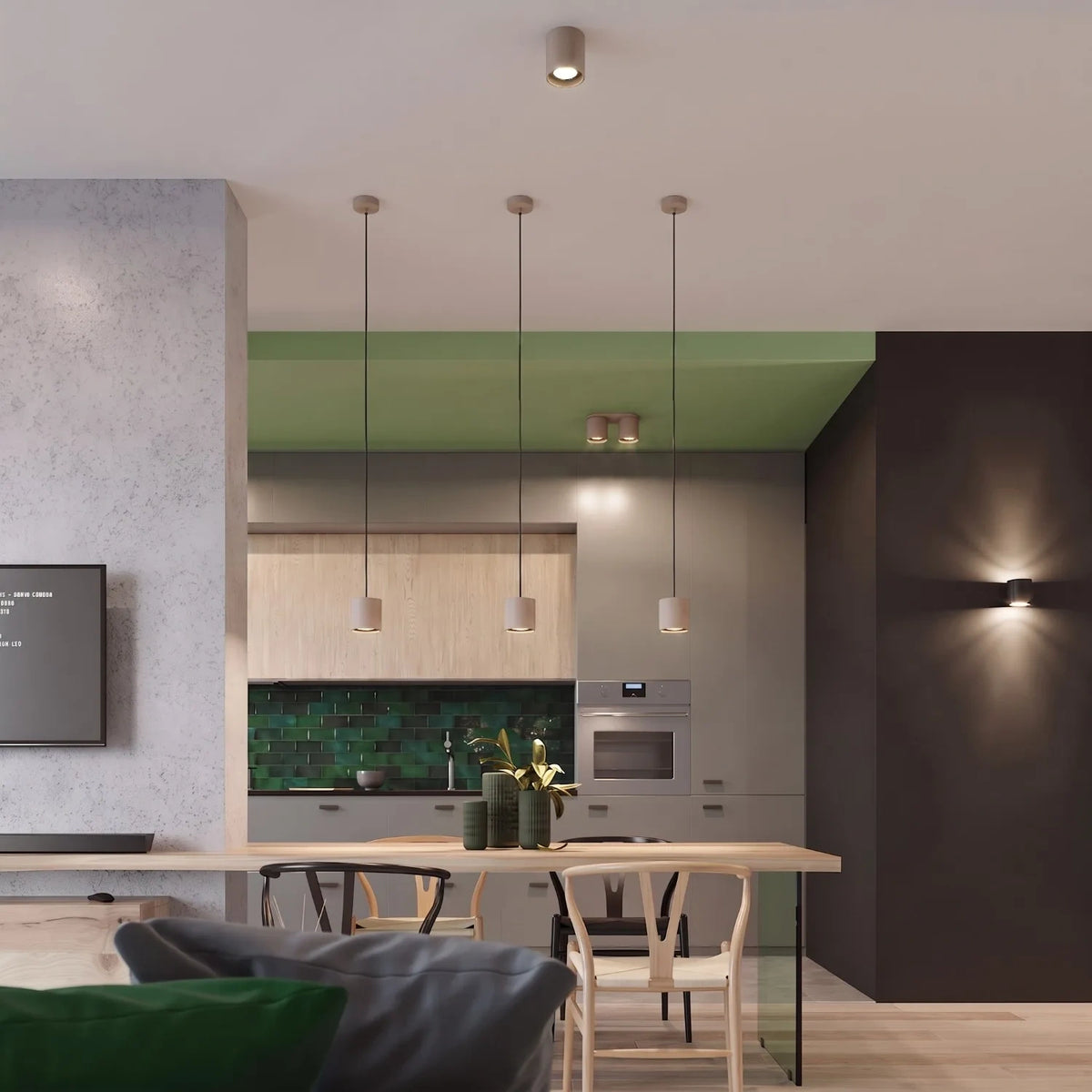 Deckenleuchte "Orbis 2" – Deckenleuchten in Taupe | Dexity Lichtdesign