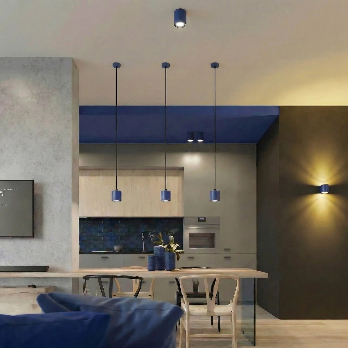 Deckenleuchte "Orbis 2" – Deckenleuchten in Blau | Dexity Lichtdesign
