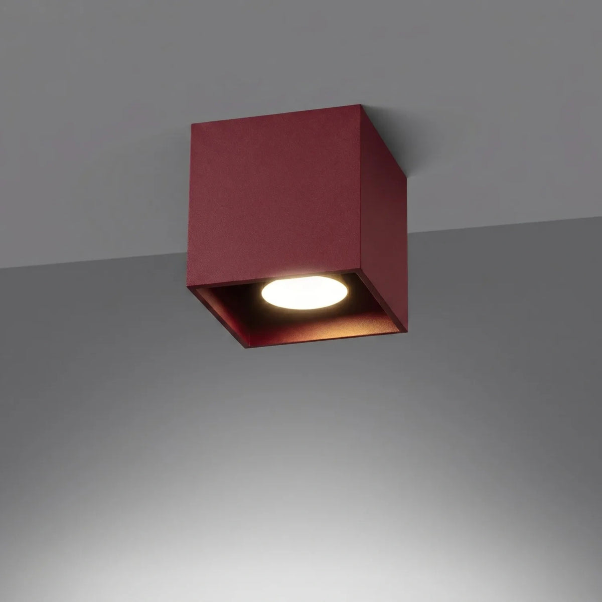 Deckenleuchte "QUAD 1" – Deckenlampen in Burgunderrot | Dexity Lichtdesign