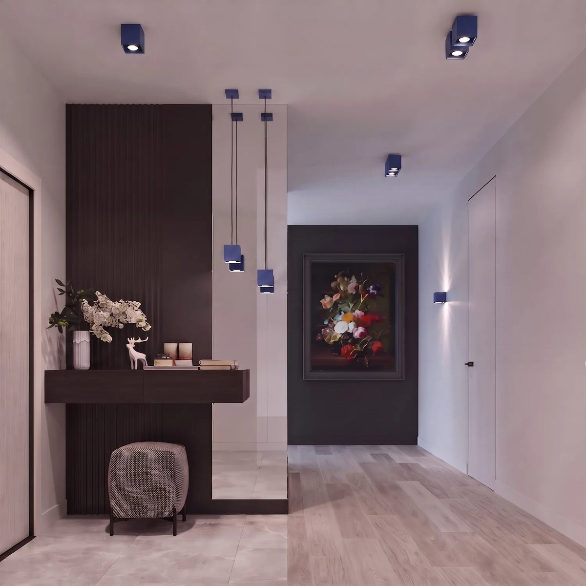 Deckenleuchte "QUAD 1" – Deckenlampen in Ultramarin | Dexity Lichtdesign