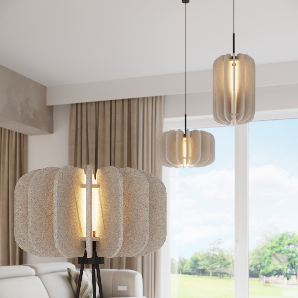 Stehleuchte "MULA 45" – in Beige | Dexity Lichtdesign