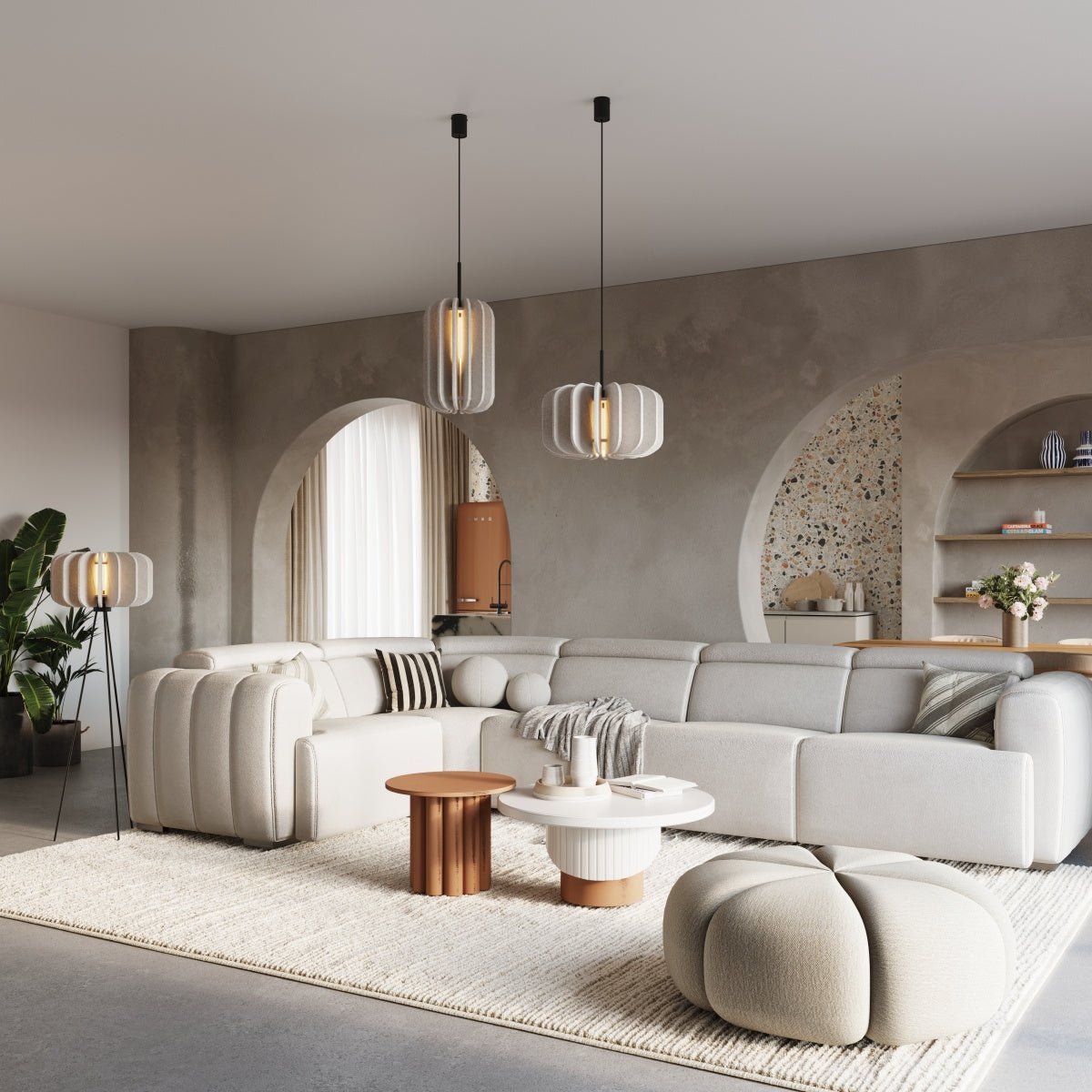 Stehleuchte "MULA 45" – in Beige | Dexity Lichtdesign