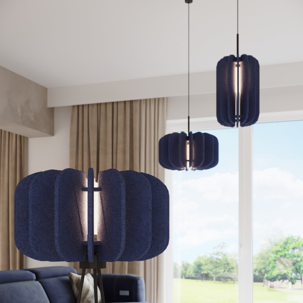 Stehleuchte "MULA 45" – in Marineblau | Dexity Lichtdesign