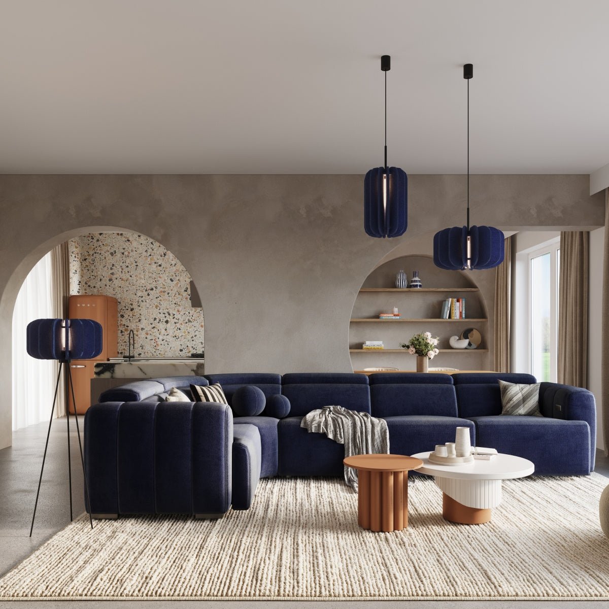 Stehleuchte "MULA 45" – in Marineblau | Dexity Lichtdesign