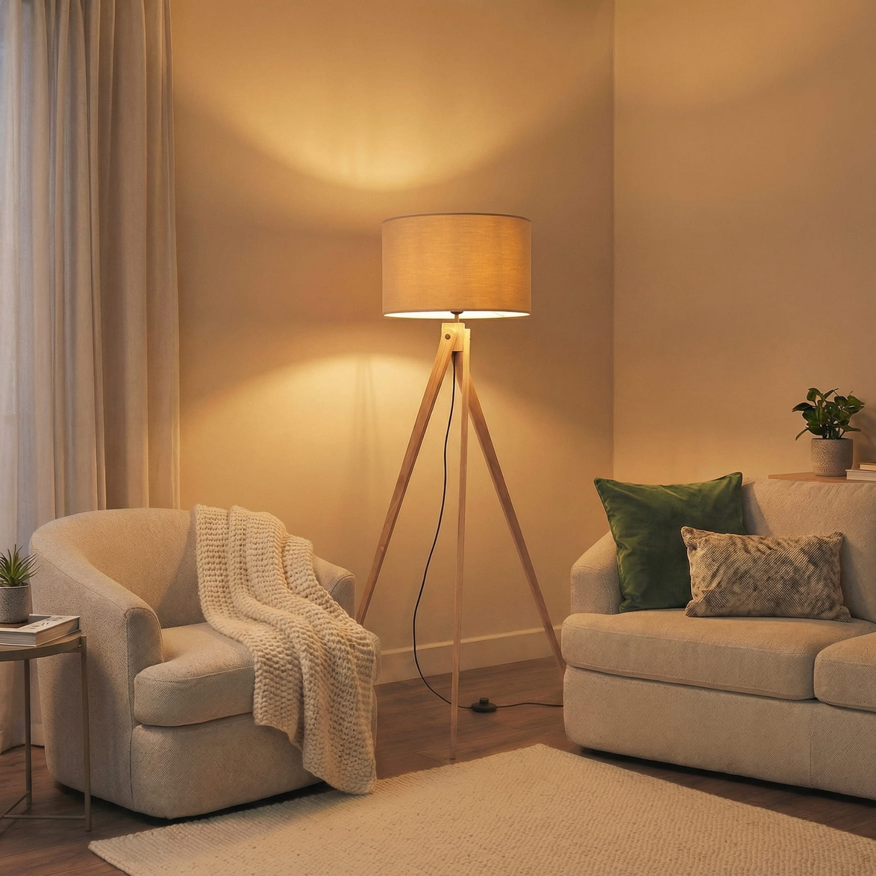Stehleuchte "NATT" – in Beige | Dexity Lichtdesign
