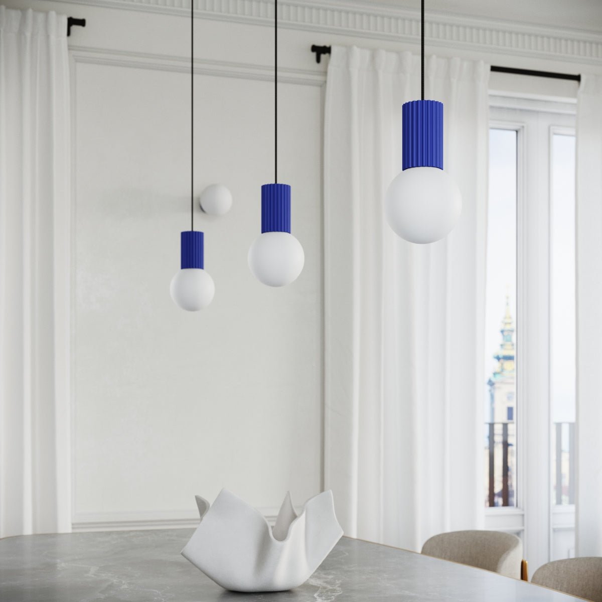 Tischlampe "HALO" – Schreibtischlampen in Ultramarin | Dexity Lichtdesign