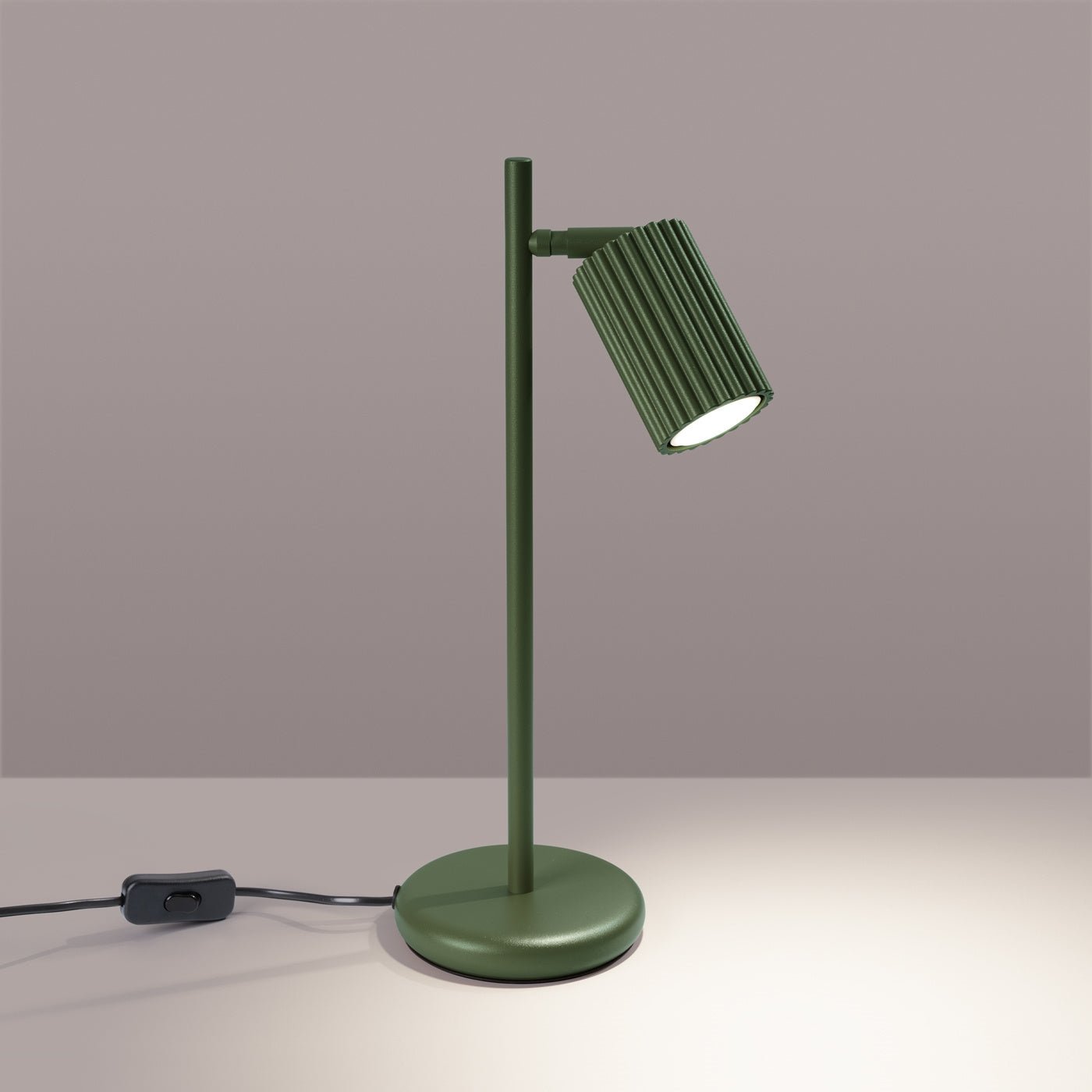 Tischlampe "KARBON" – Schreibtischlampen in Olivgrün | Dexity Lichtdesign