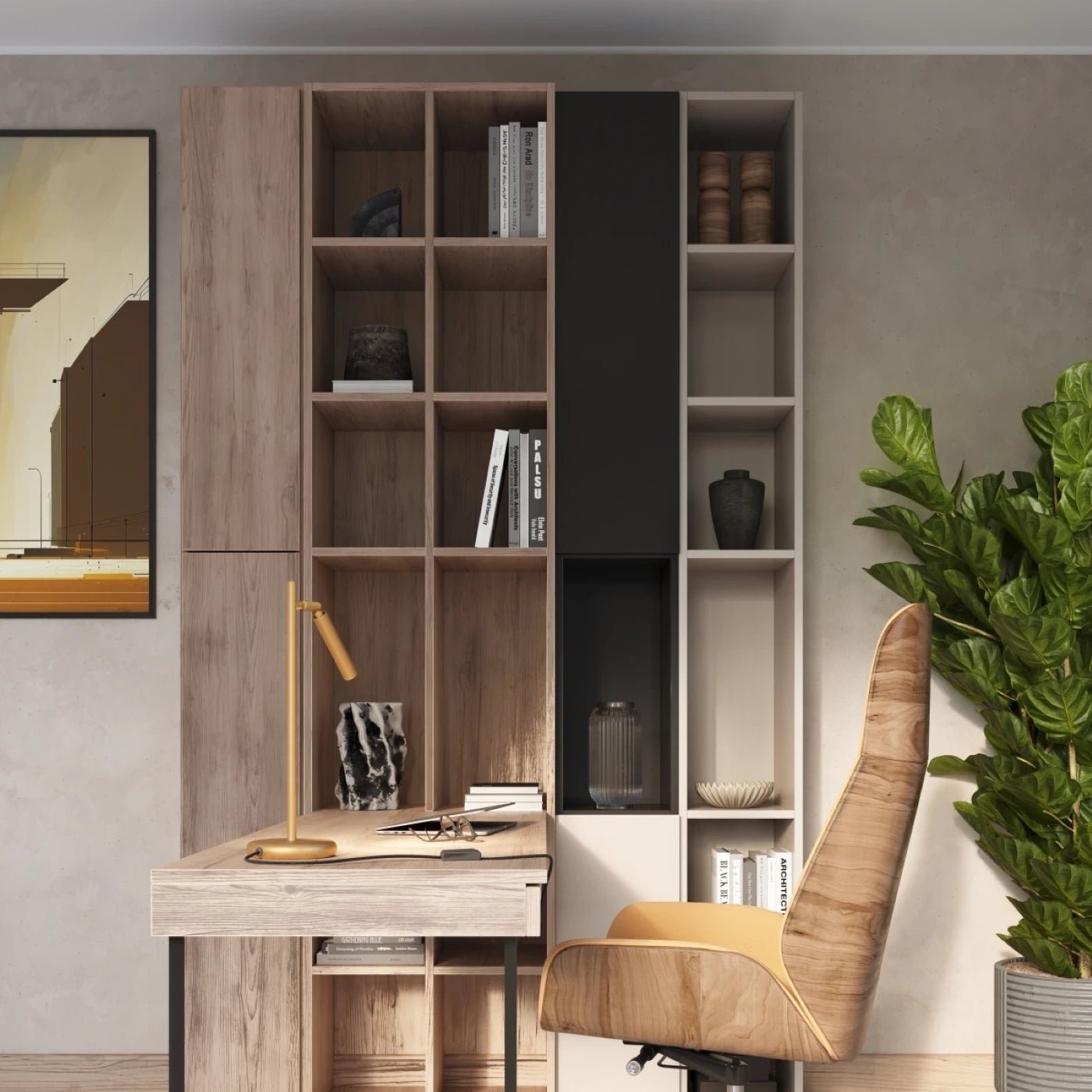 Tischlampe "PASTELO" – Schreibtischlampe in Golden | Dexity Lichtdesign