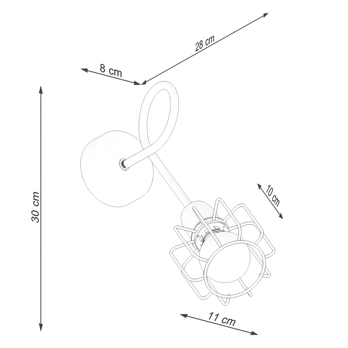 Wandleuchte "BELUCI 1S" – Wandlampen in Schwarz | Dexity Lichtdesign