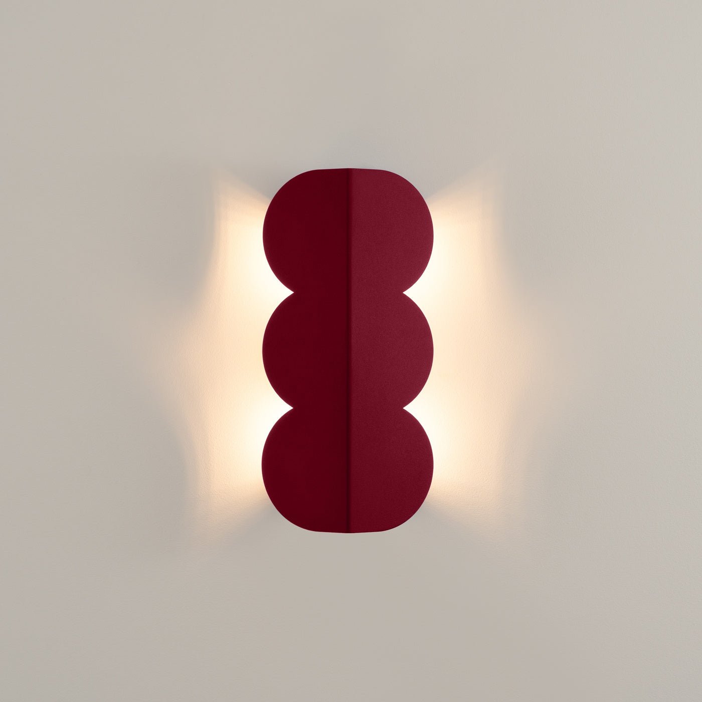 Wandleuchte "BISCUIT" – Wandleuchte in Burgunderrot | Dexity Lichtdesign