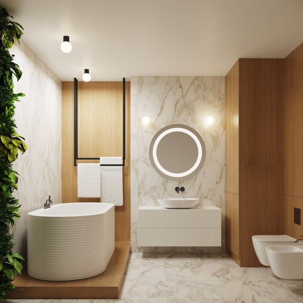 Wandleuchte "HALO" (IP44) – Wandleuchte in Schwarz | Dexity Lichtdesign