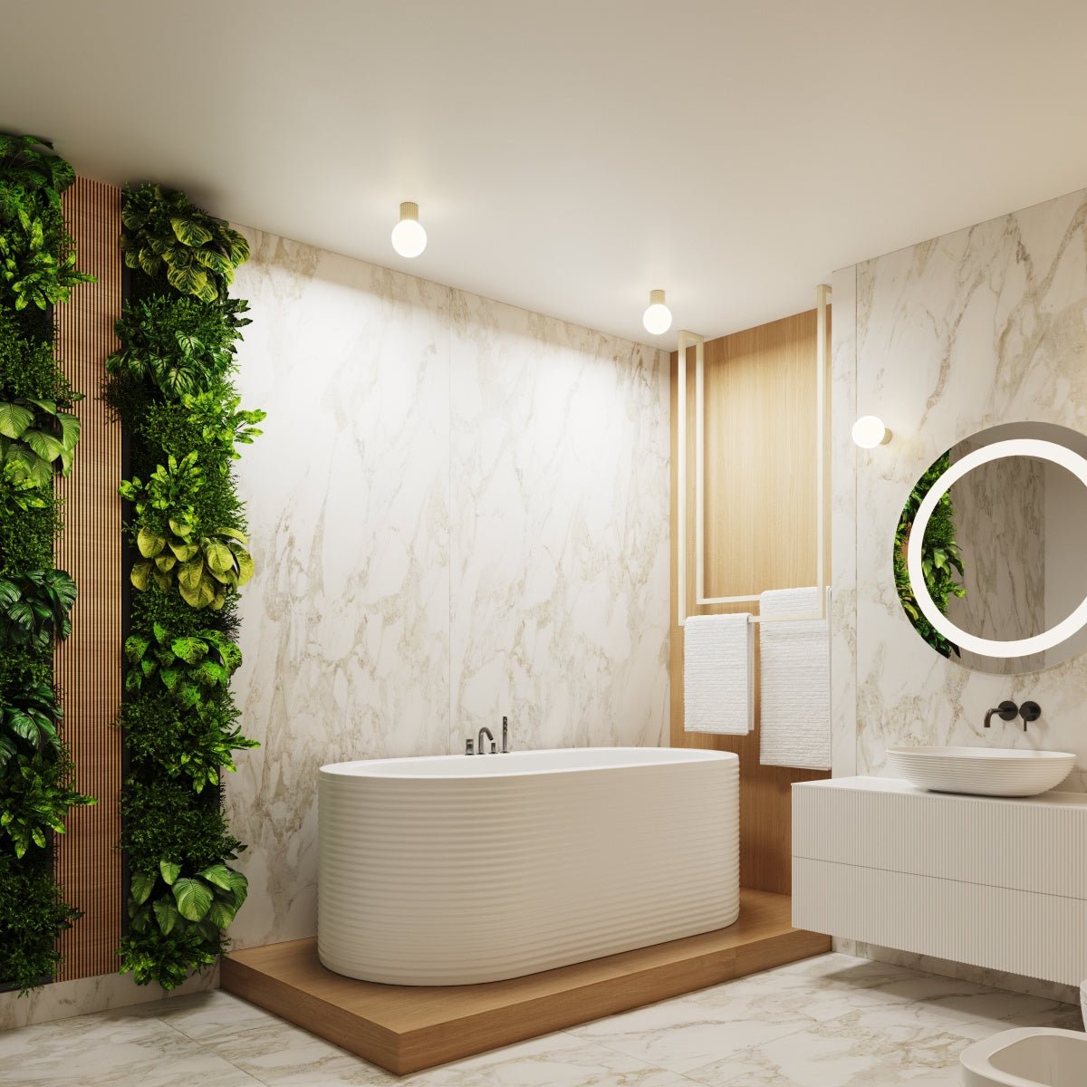 Wandleuchte "HALO" (IP44) – Wandleuchte in Beige | Dexity Lichtdesign