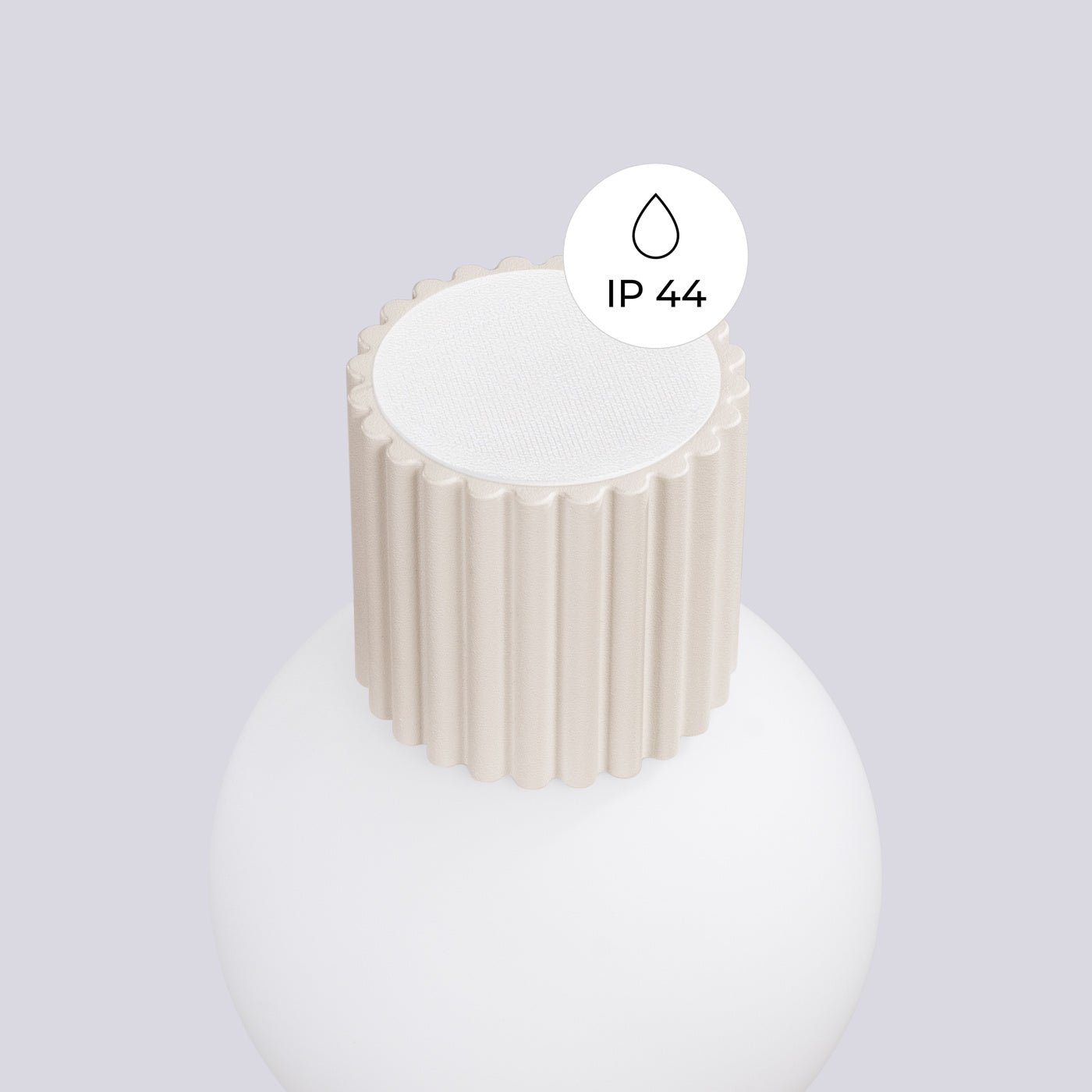 Wandleuchte "HALO" (IP44) – Wandleuchte in Beige | Dexity Lichtdesign