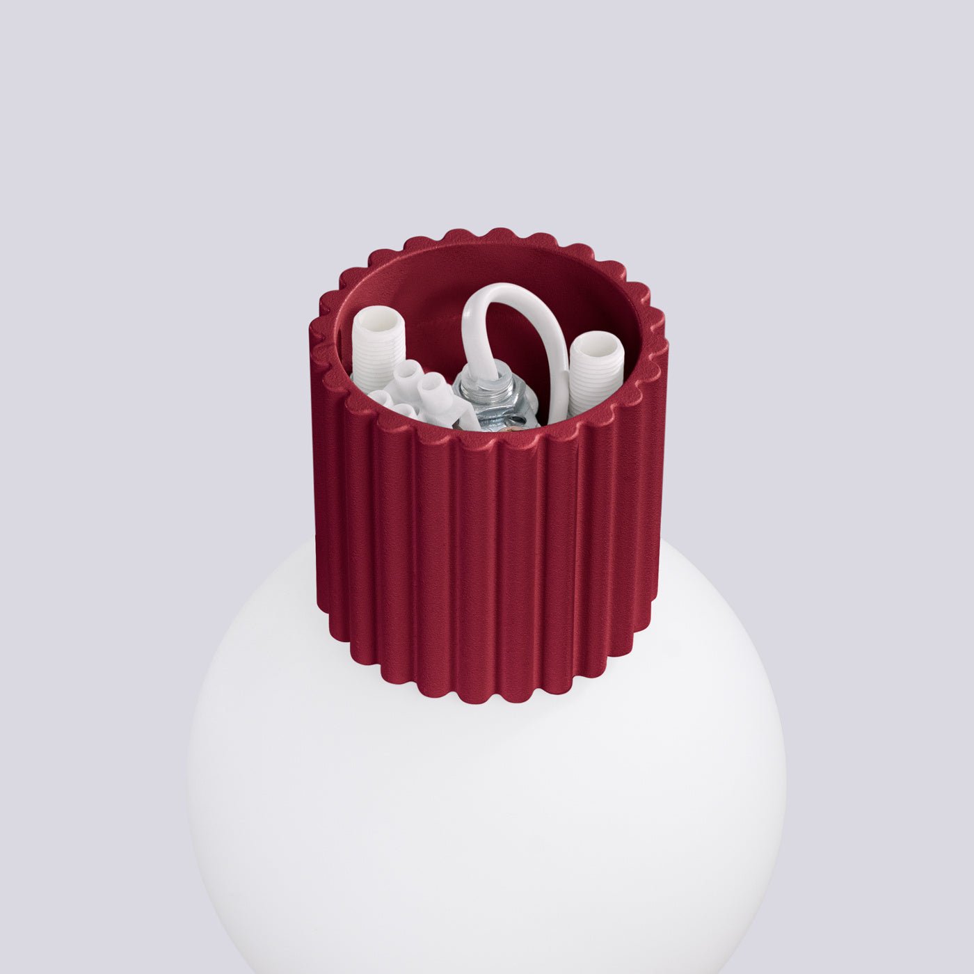 Wandleuchte "HALO" (IP44) – Wandleuchte in Burgunderrot | Dexity Lichtdesign