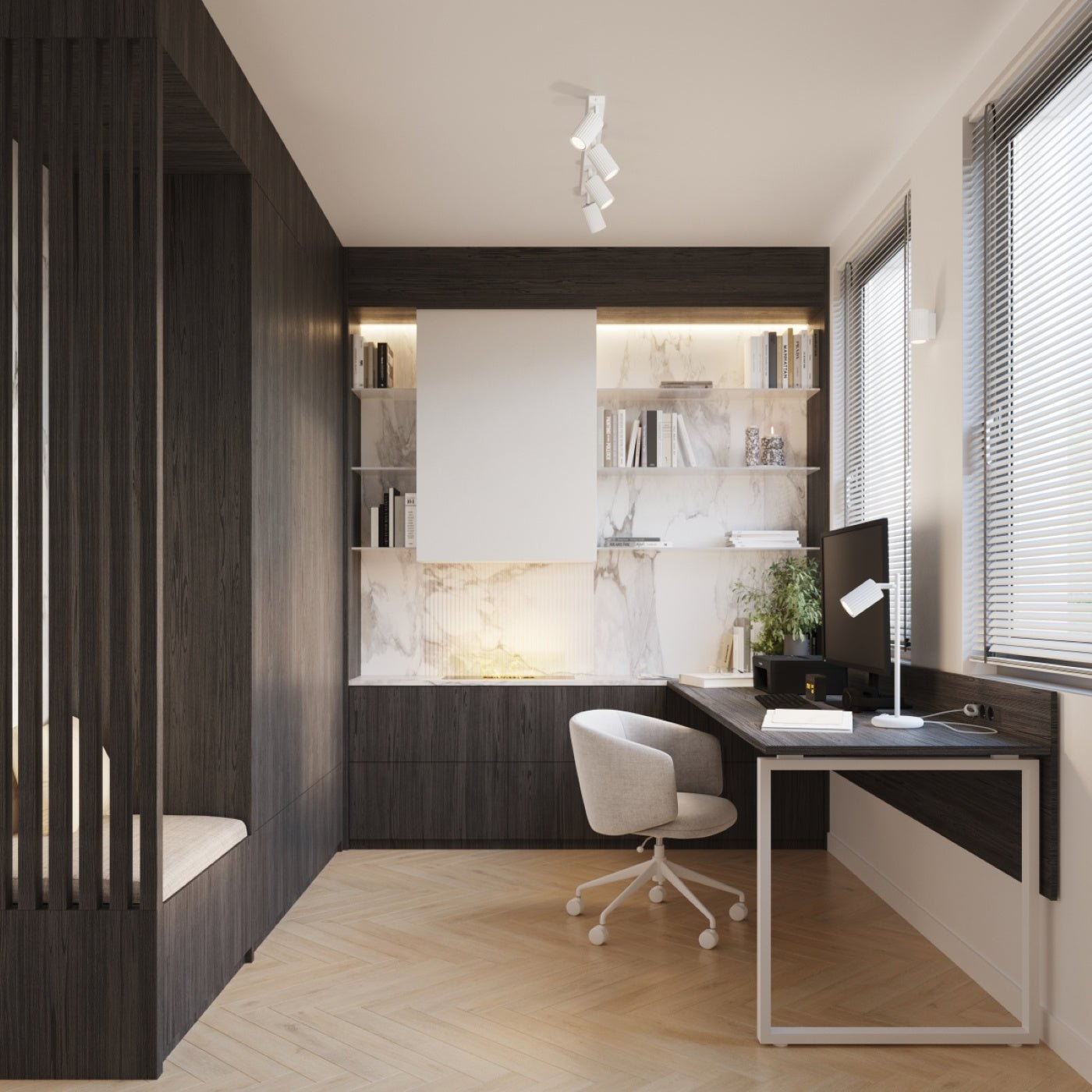 Wandleuchte "KARBON 10" – Wandleuchte in Weiß | Dexity Lichtdesign