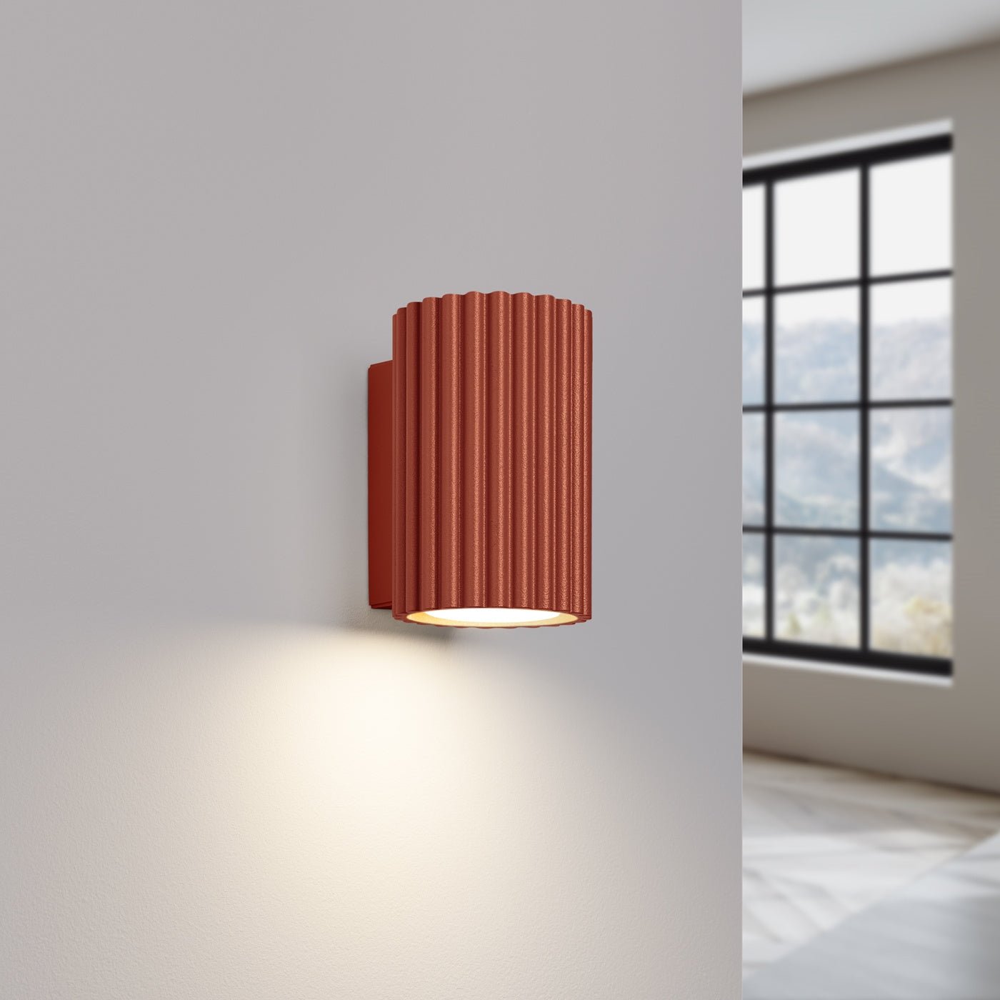 Wandleuchte "KARBON 10" – Wandleuchte in Roter Ocker | Dexity Lichtdesign