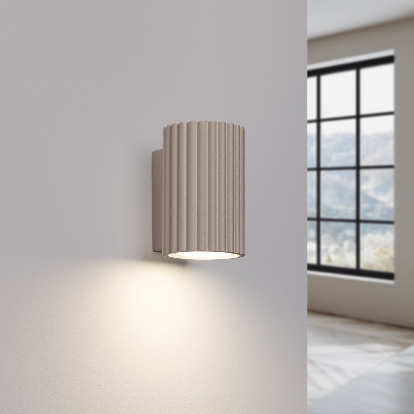 Wandleuchte "KARBON 10" – Wandleuchte in Taupe | Dexity Lichtdesign