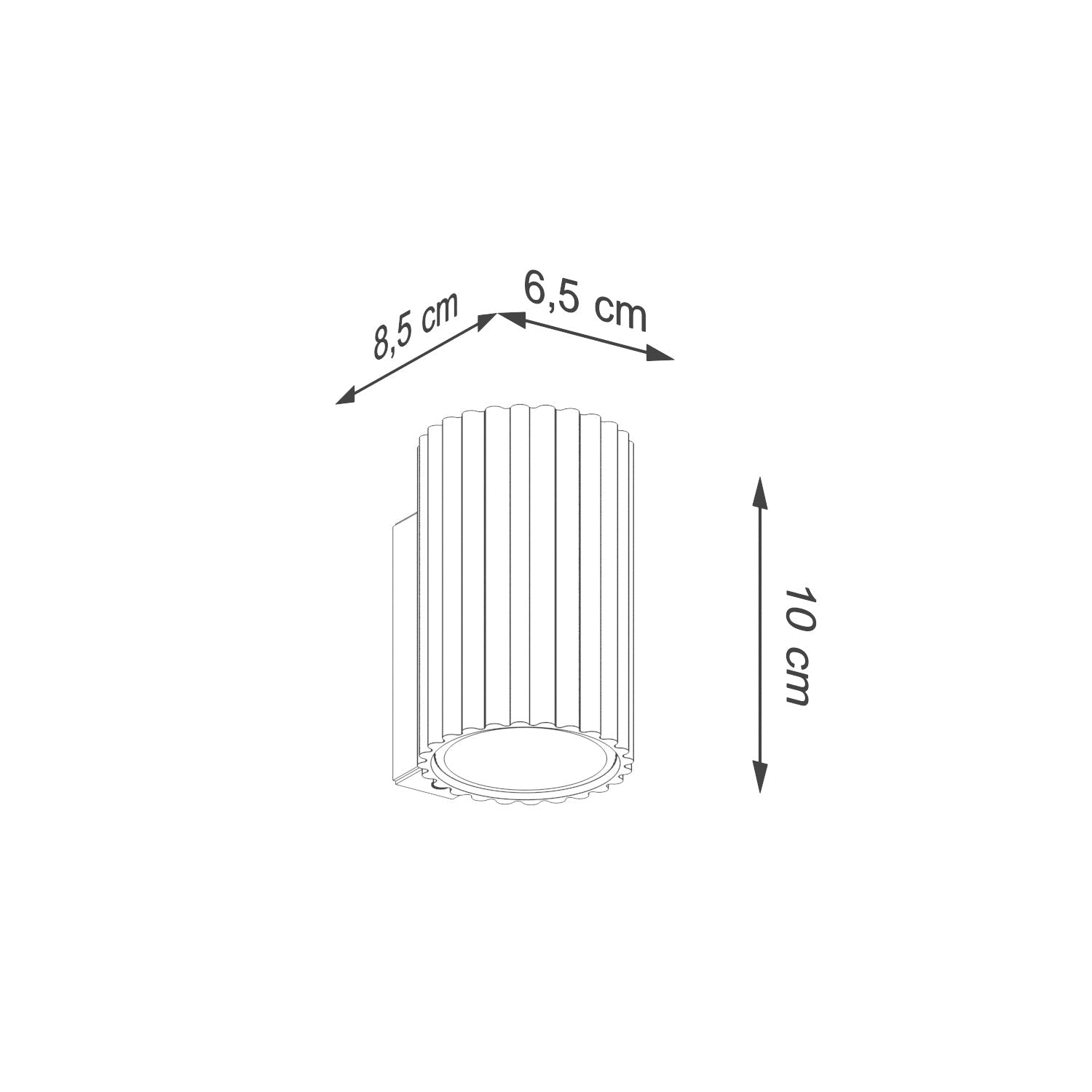 Wandleuchte "KARBON 10" – Wandleuchte in Taupe | Dexity Lichtdesign
