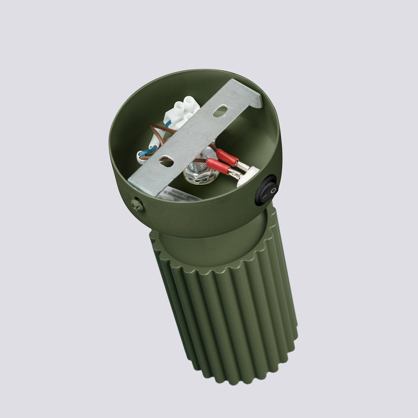 Wandleuchte "KARBON" mit Schalter – Wandleuchte in Olivgrün | Dexity Lichtdesign