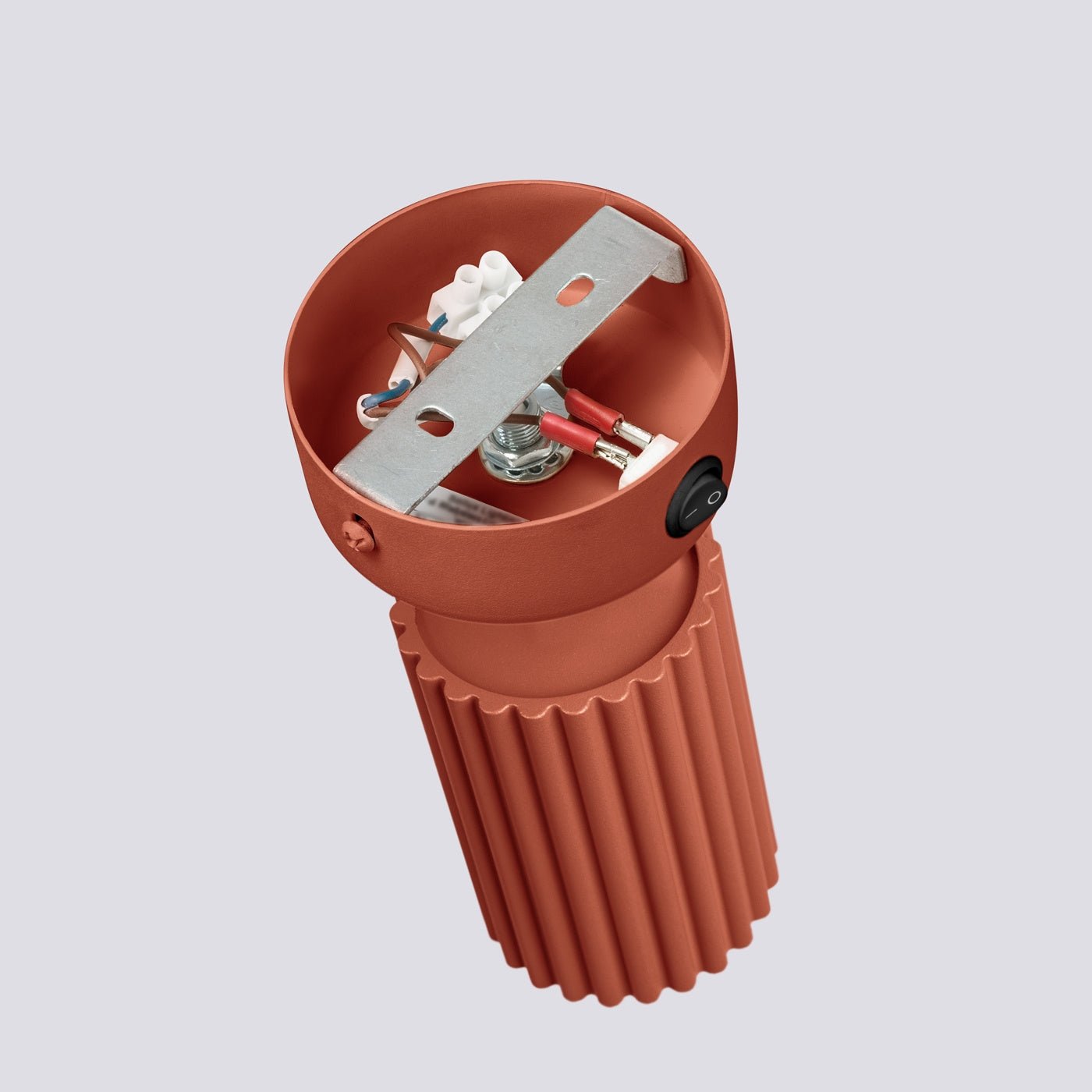 Wandleuchte "KARBON" mit Schalter – Wandleuchte in Roter Ocker | Dexity Lichtdesign