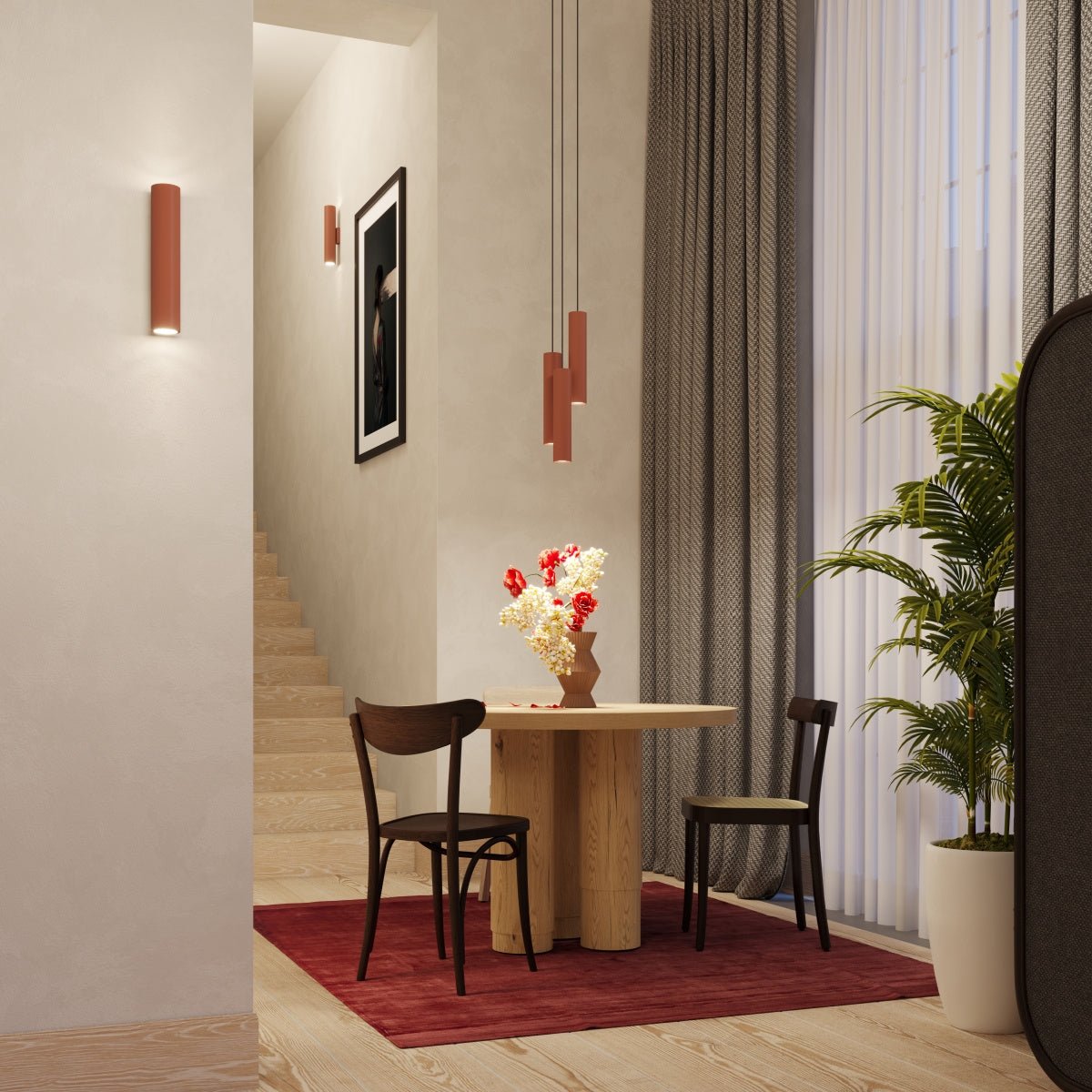 Wandleuchte "LAGOS 2" – Wandleuchte in Roter Ocker | Dexity Lichtdesign