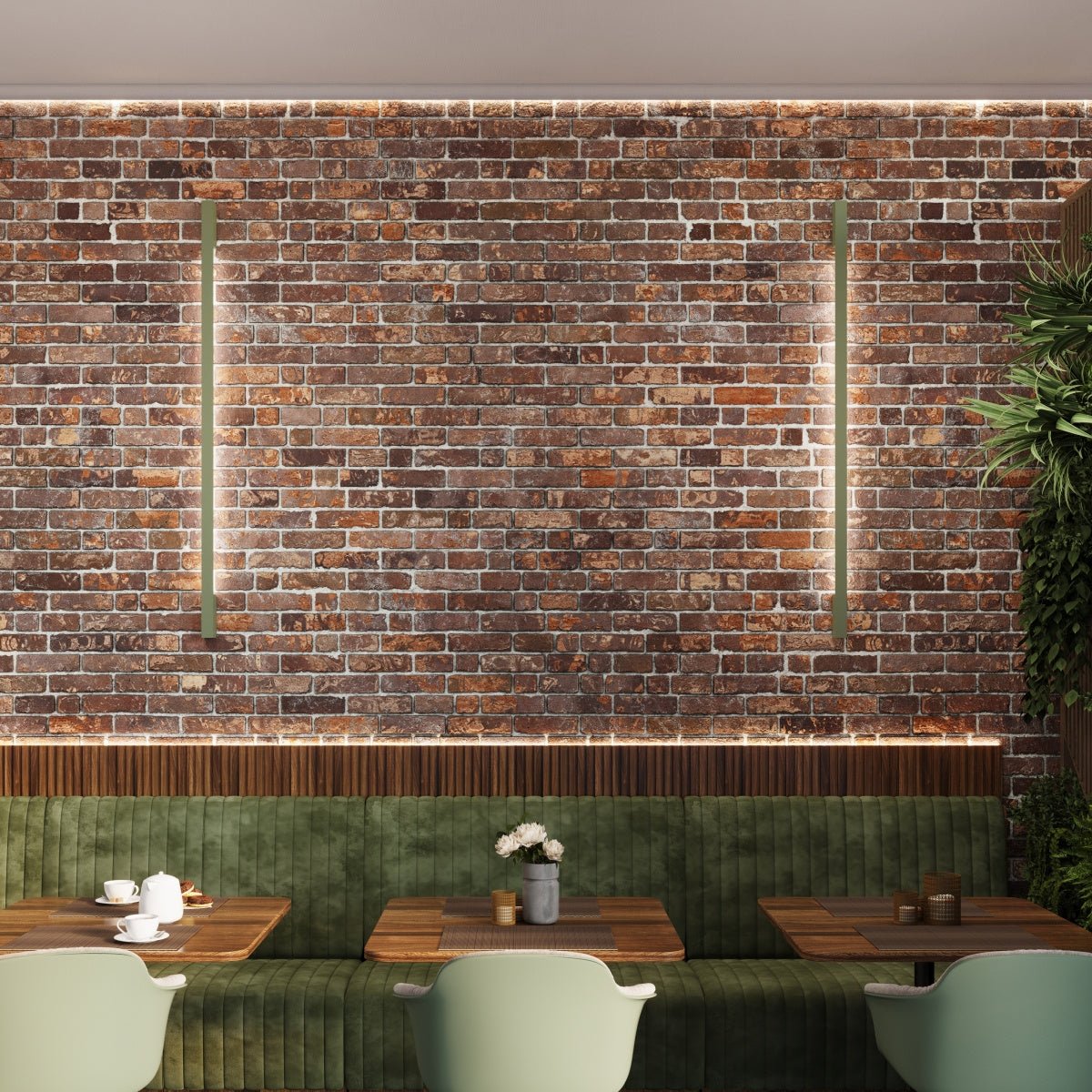 Wandleuchte "LAHTI 90" 3000K – Wandleuchte in Olivgrün | Dexity Lichtdesign