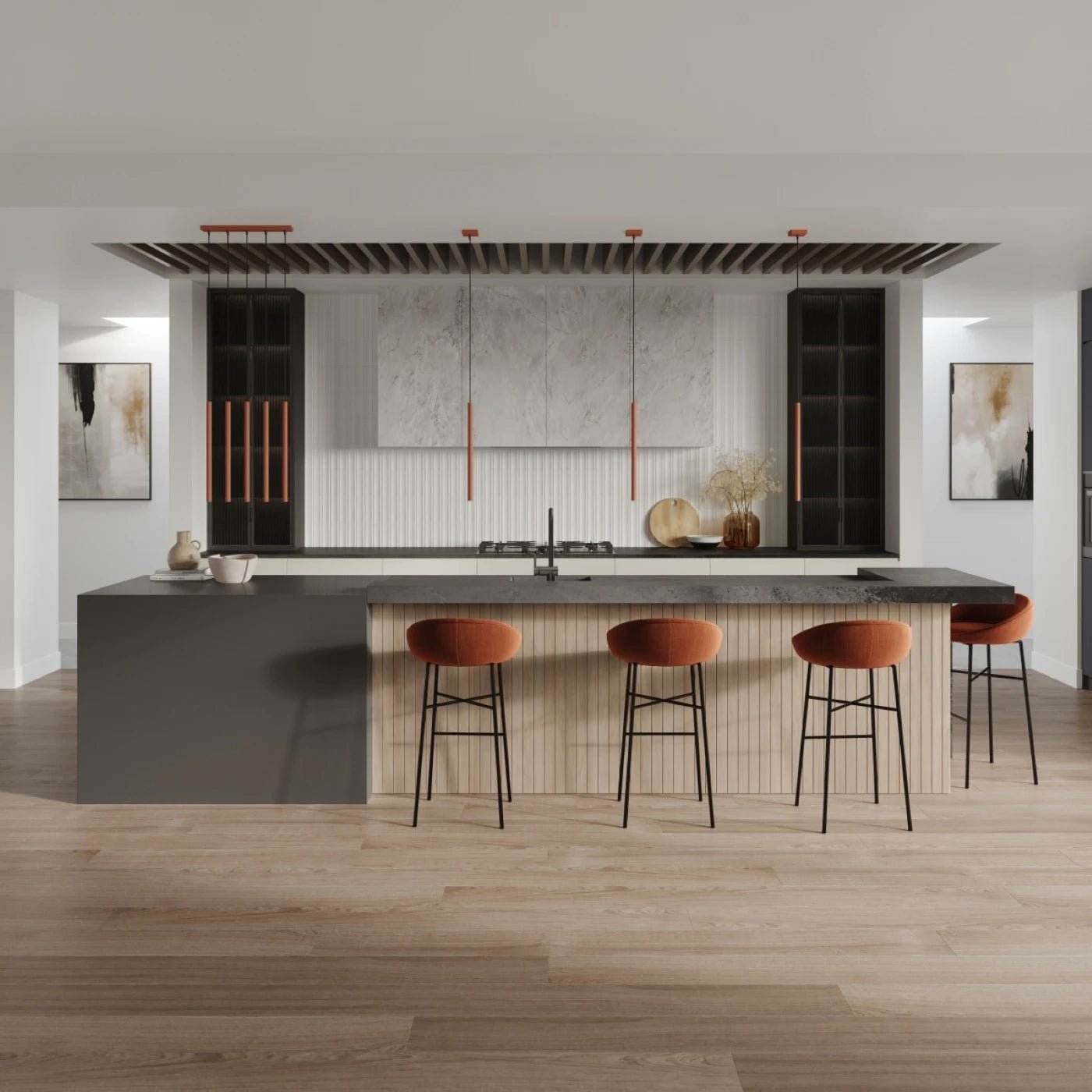 Wandleuchte "PASTELO 2" – Wandleuchte in Roter Ocker | Dexity Lichtdesign