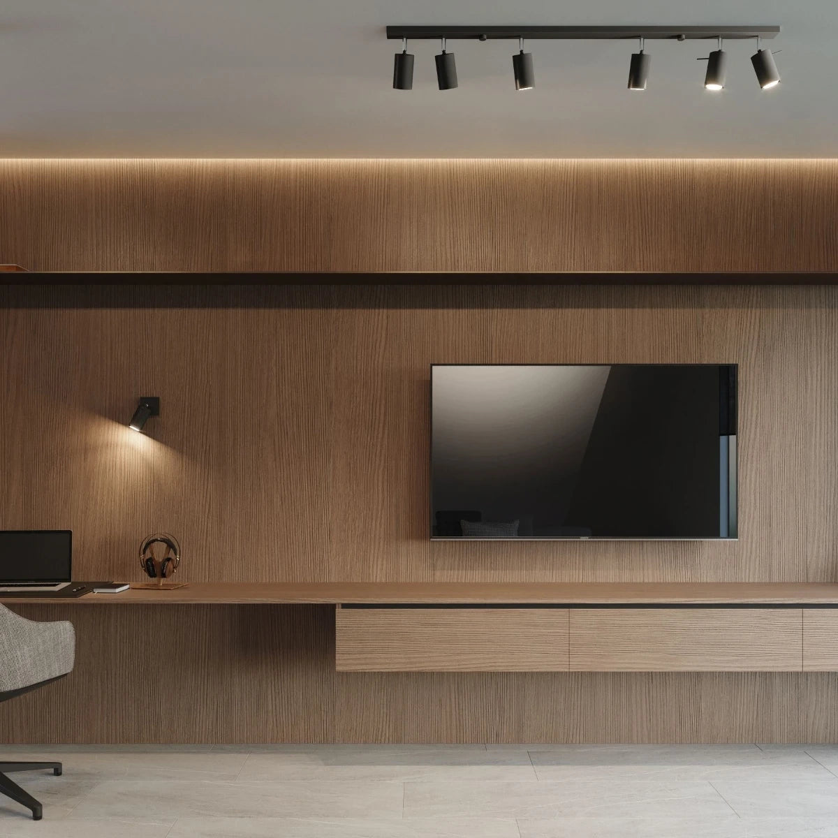 Wandleuchte "RING" mit einem Schalter – Wandlampen in Schwarz | Dexity Lichtdesign