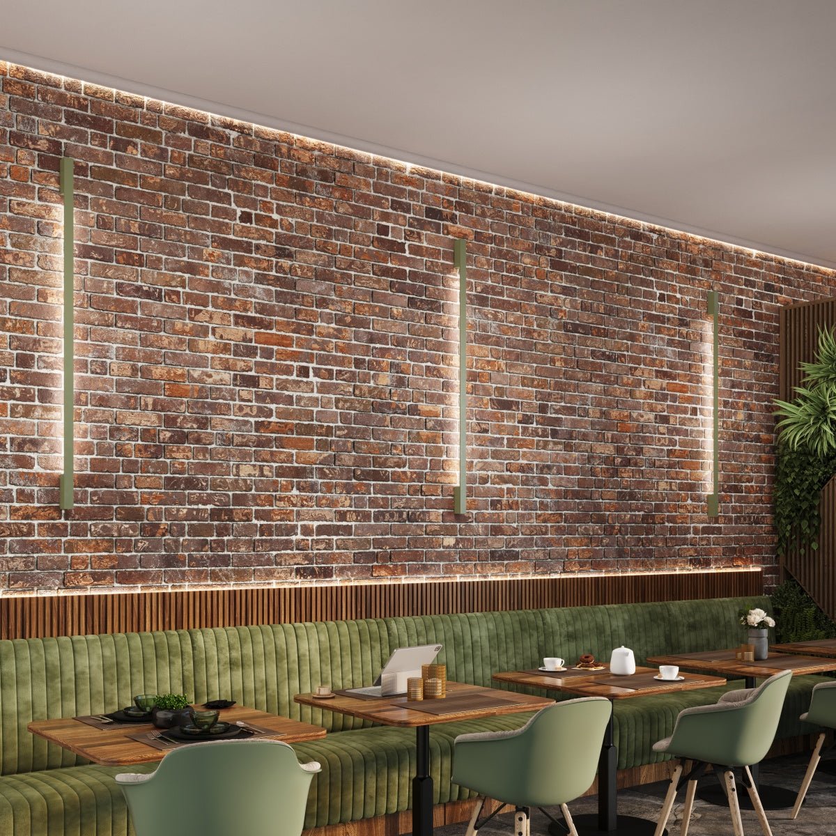 Wandleuchte "SAPPO 120" 3000K – Wandleuchte in Olivgrün | Dexity Lichtdesign