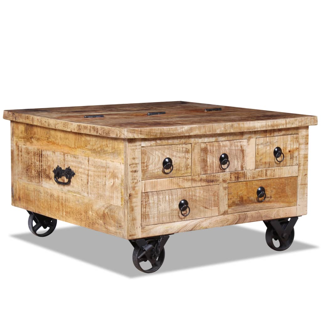 Couchtisch Mangoholz 70x70x40 cm