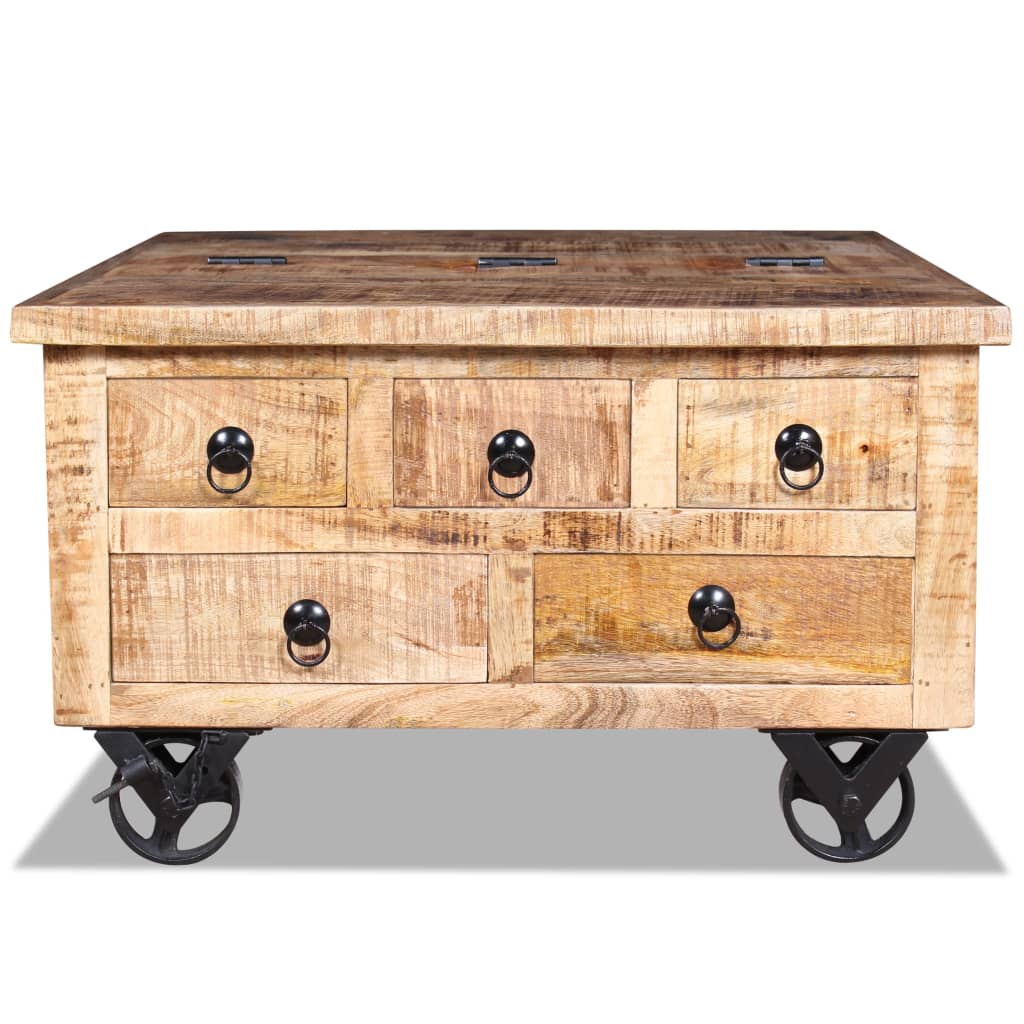 Couchtisch Mangoholz 70x70x40 cm