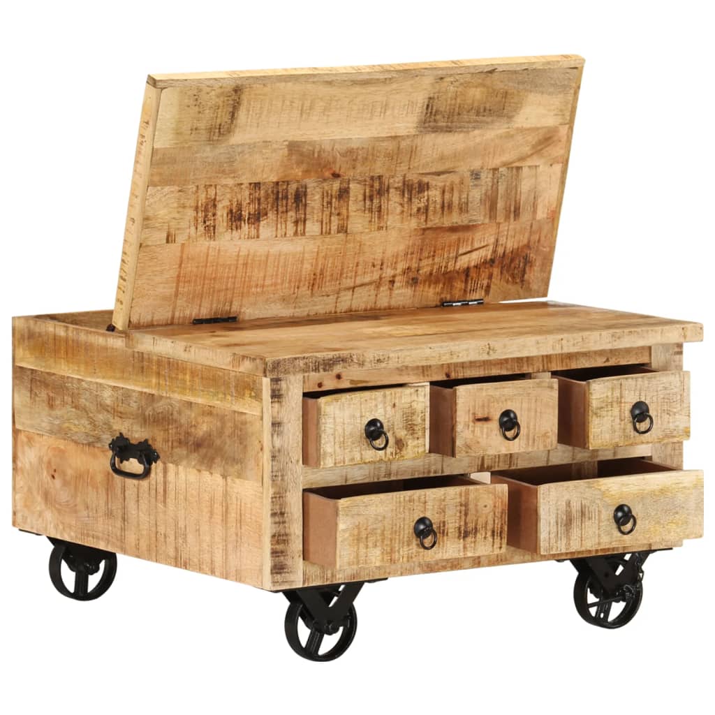 Couchtisch Mangoholz 70x70x40 cm