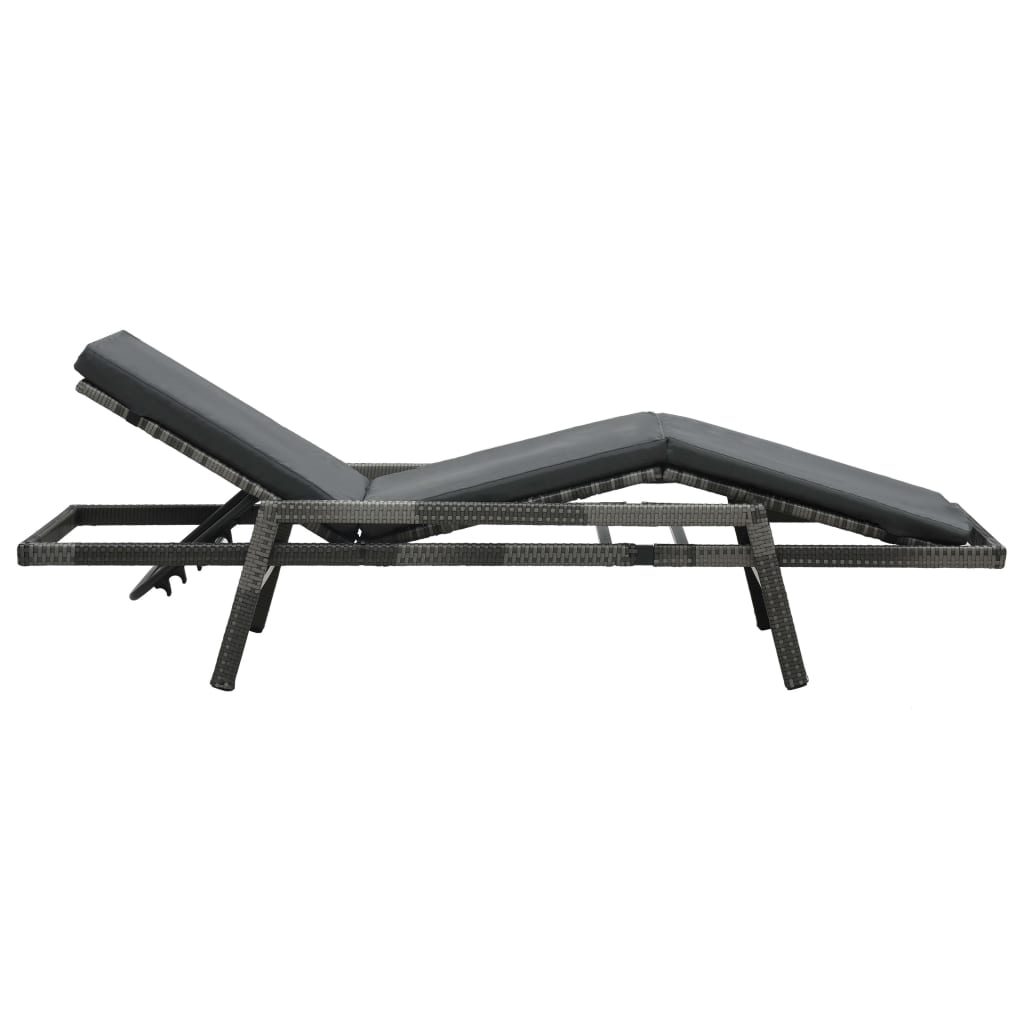 Sonnenliege Grau 196x74x41,5 cm