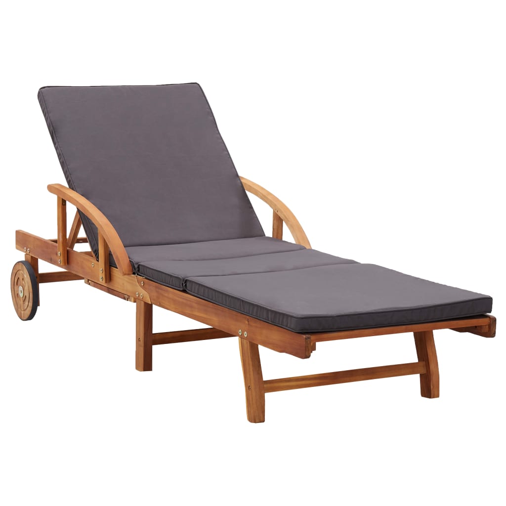 Sonnenliege Akazienholz 200x68x30-83 cm