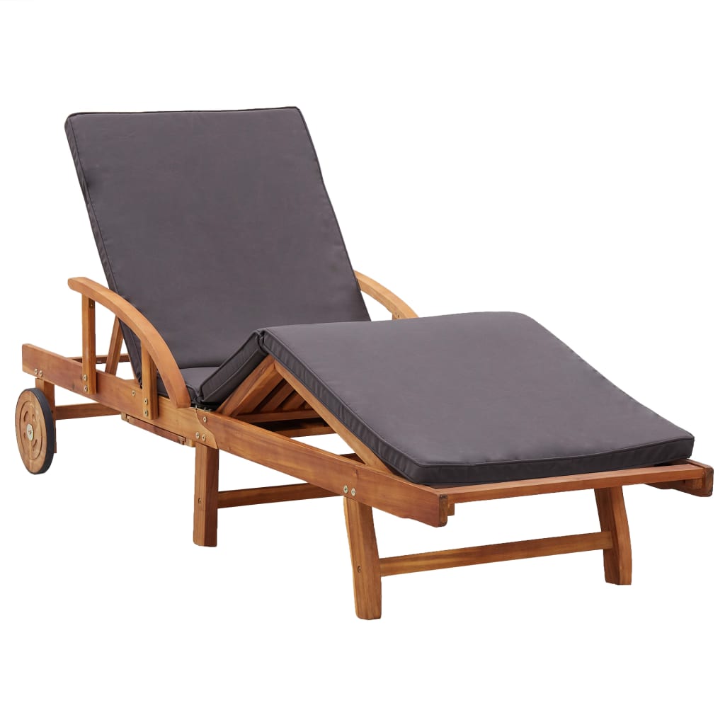 Sonnenliege Akazienholz 200x68x30-83 cm