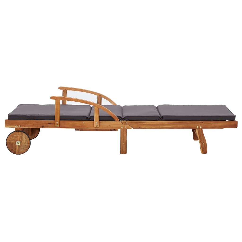 Sonnenliege Akazienholz 200x68x30-83 cm