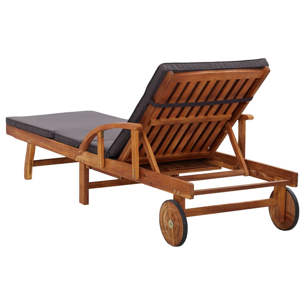 Sonnenliege Akazienholz 200x68x30-83 cm