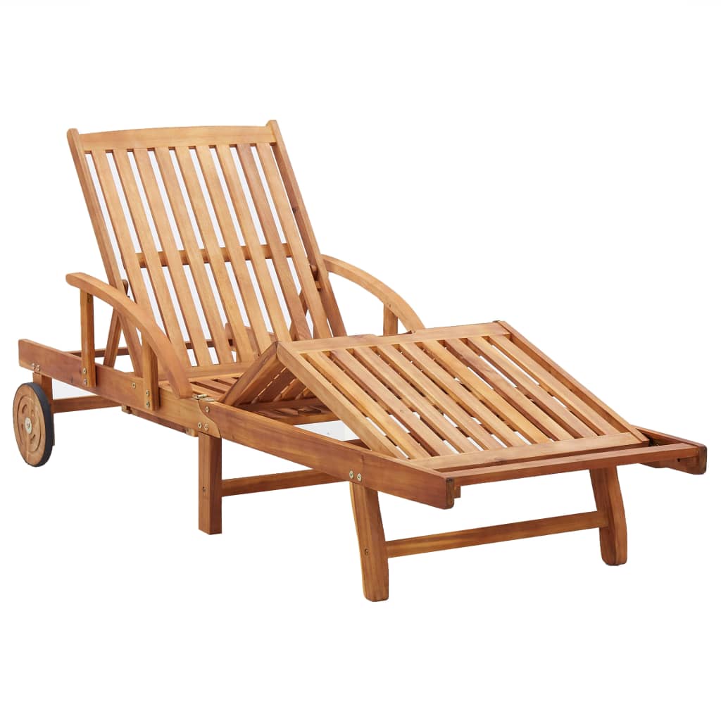 Sonnenliege Akazienholz 200x68x30-83 cm